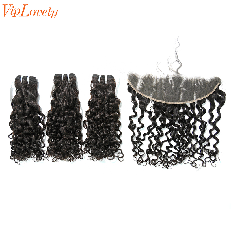 Virgin Italy Curly 16 18 20 Inch And 13x4 HD Lace 18 Inch  Free Shipping