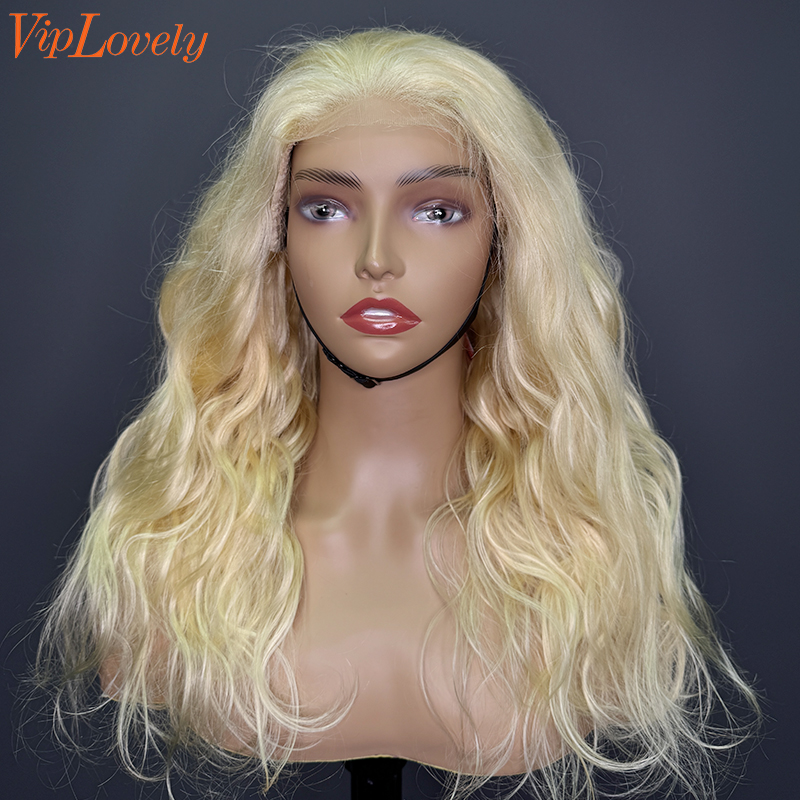 #613 Blonde European Virgin Human Hair HD 4×4 closure wig Body Wave