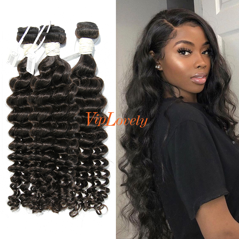 #1b Brazilian Virgin Human Hair Weft deep wave